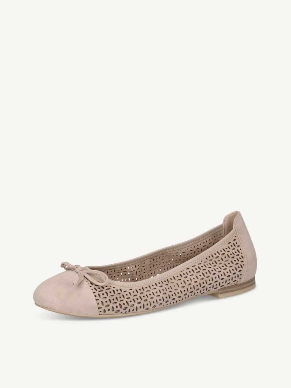 Caprice Ballerina - Sandfarbenes Wildleder