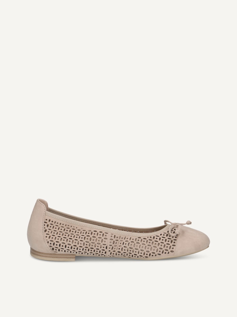 Caprice Ballerina - Sandfarbenes Wildleder