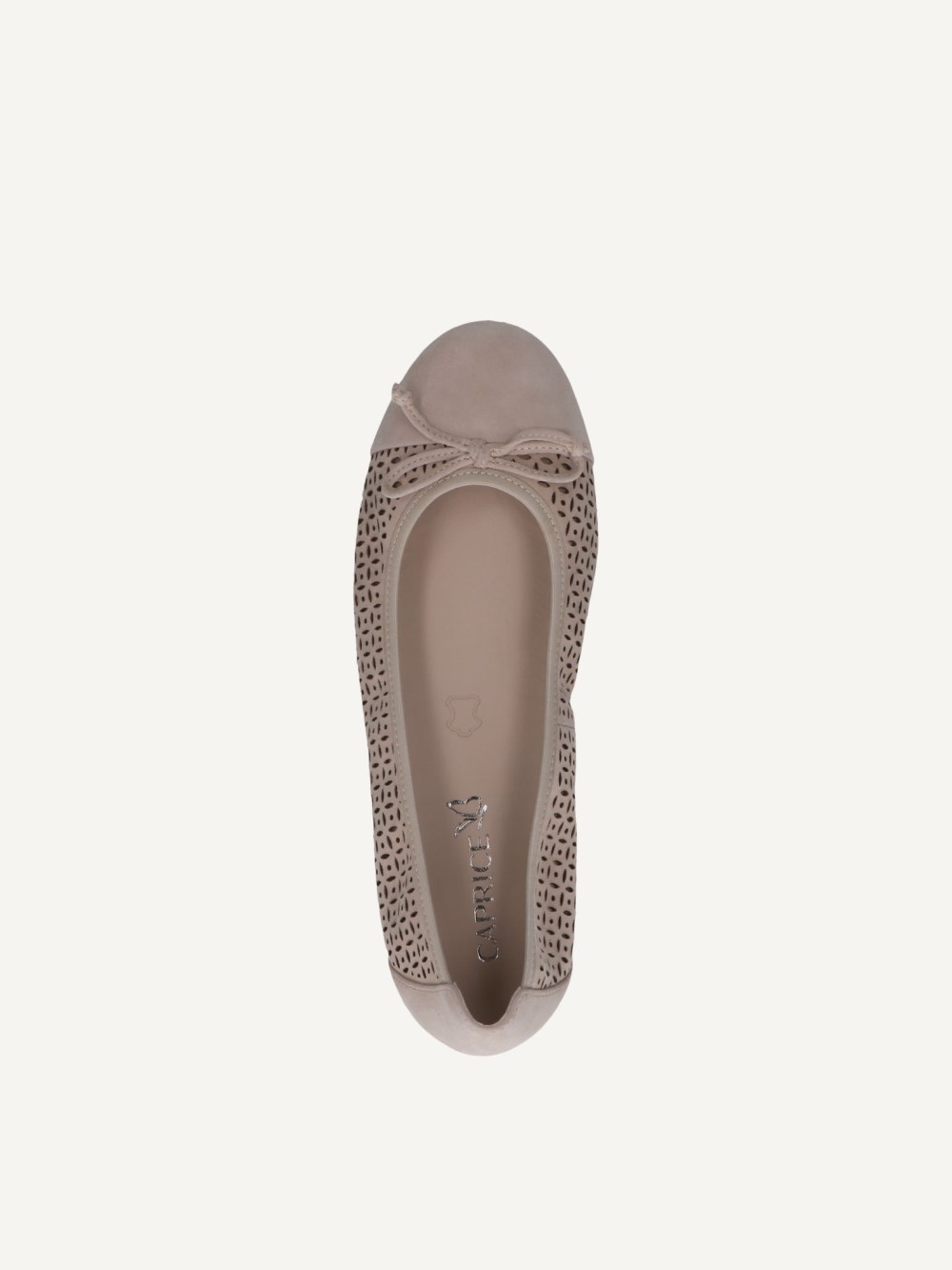 Caprice Ballerina - Sandfarbenes Wildleder