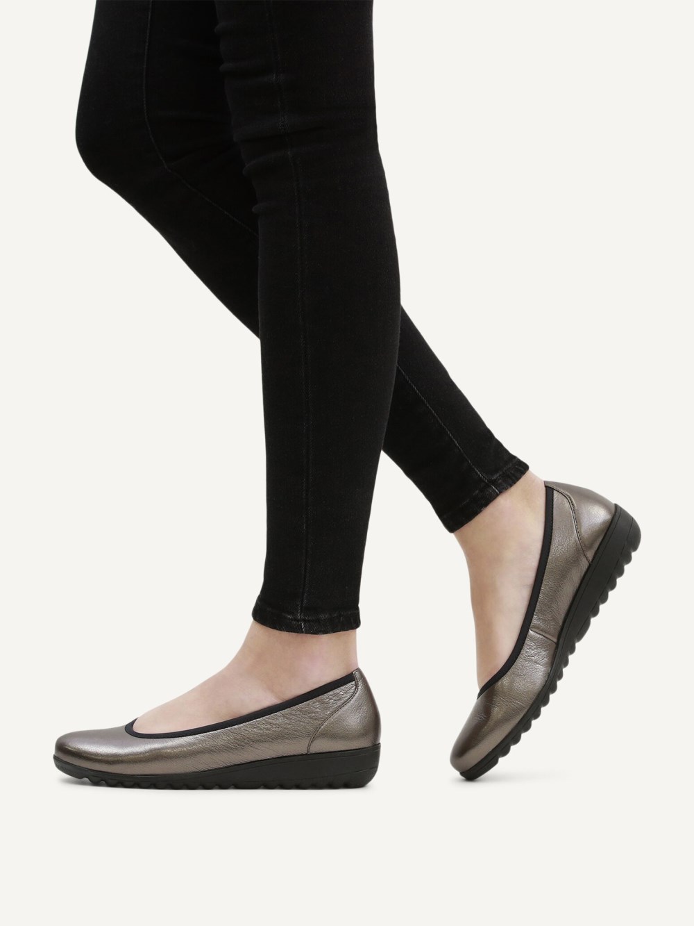 Caprice Ballerina - Piombo Metallic