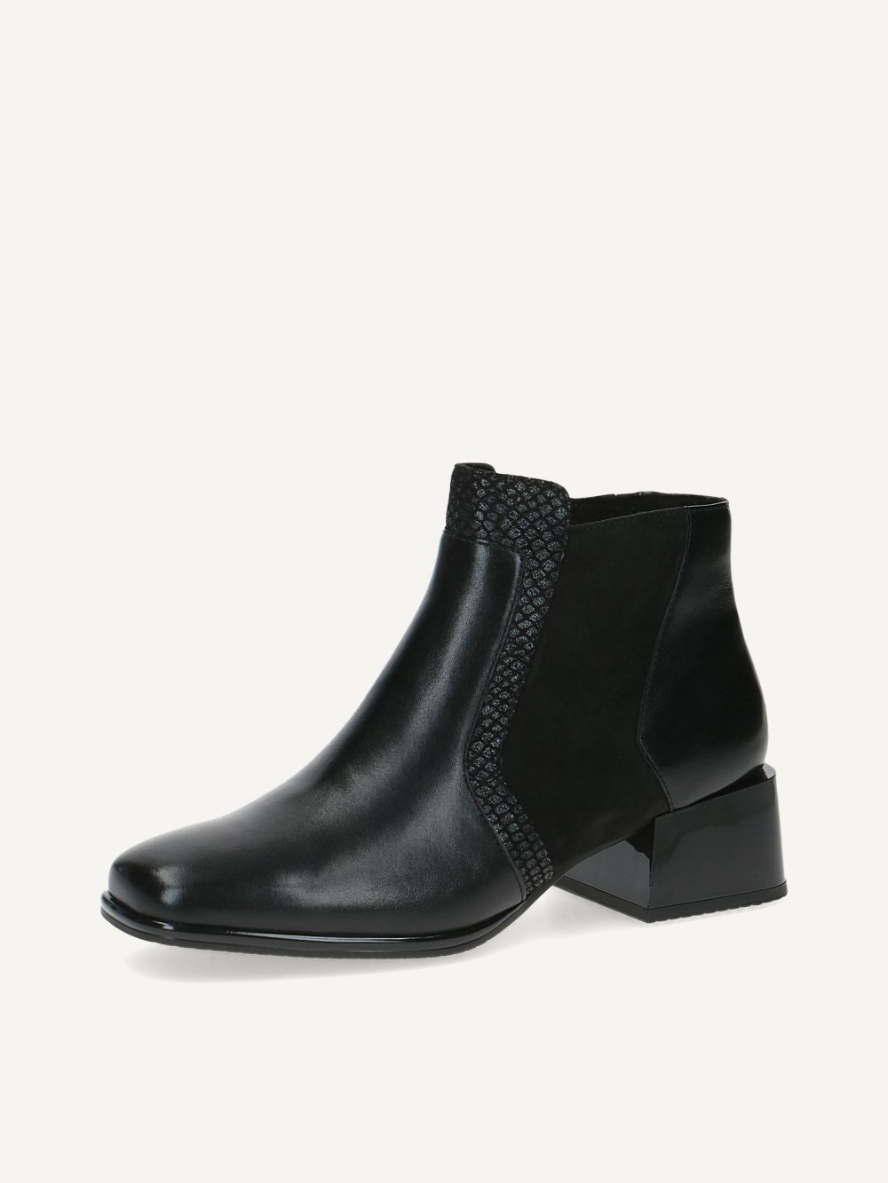 Caprice Stiefelette - Schwarzer Kammleder