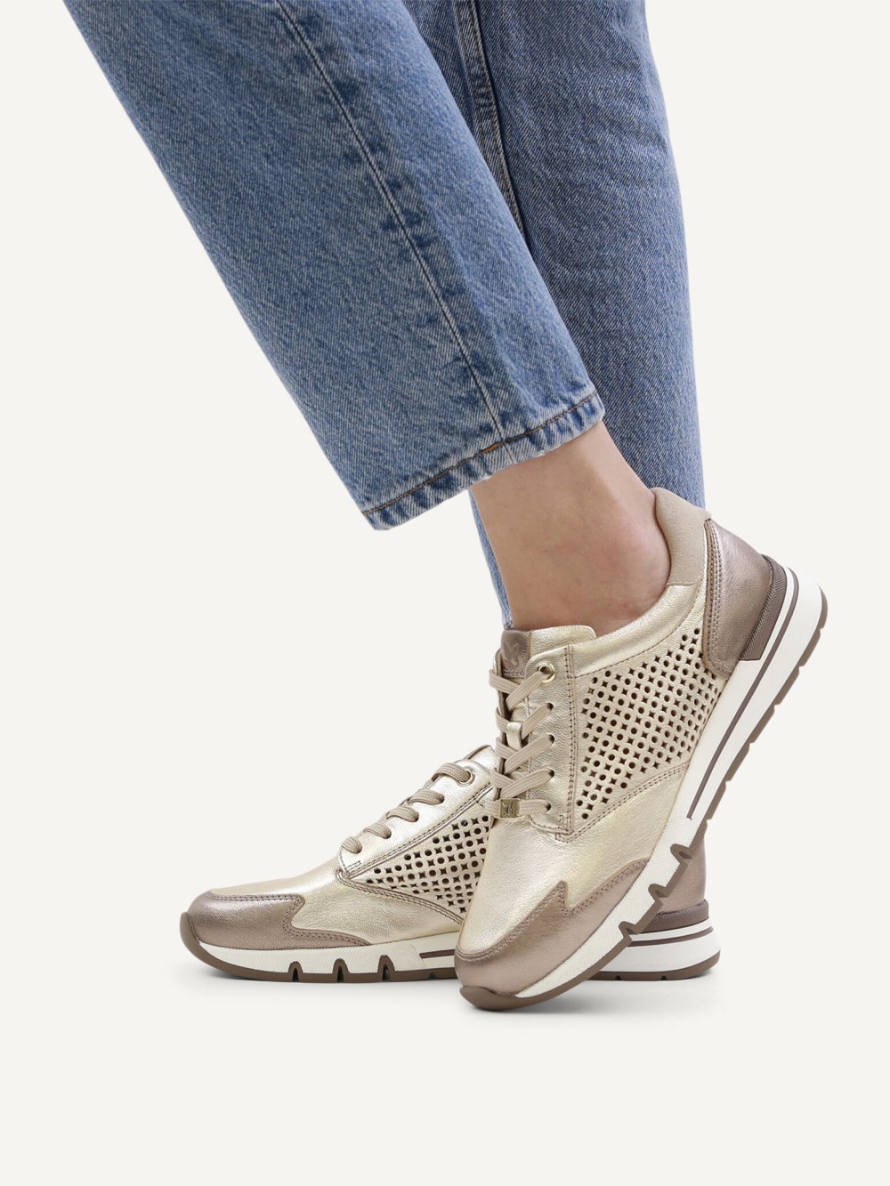 Caprice Sneaker - Taupe Metallic Kamm