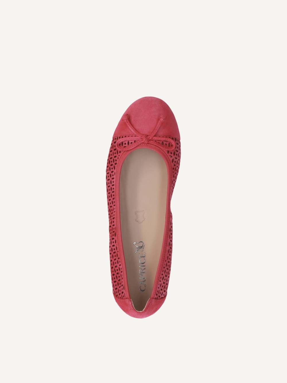 Caprice Ballerina - Rosa Wildleder