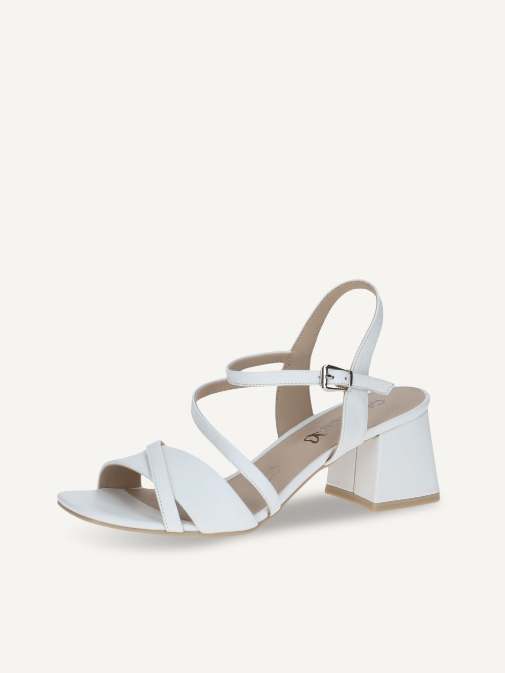 Caprice Sandalette - Weißes Nappaleder