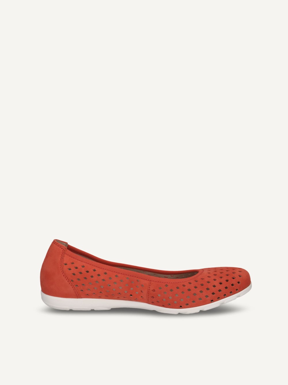 Caprice Ballerina - Orangefarbenes Wildleder