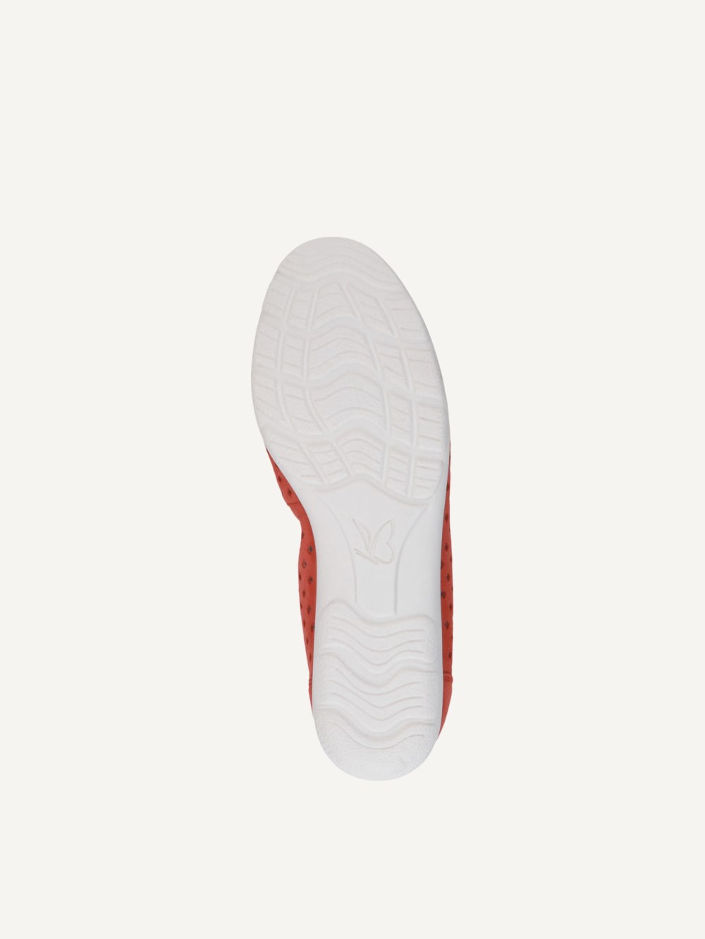 Caprice Ballerina - Orangefarbenes Wildleder