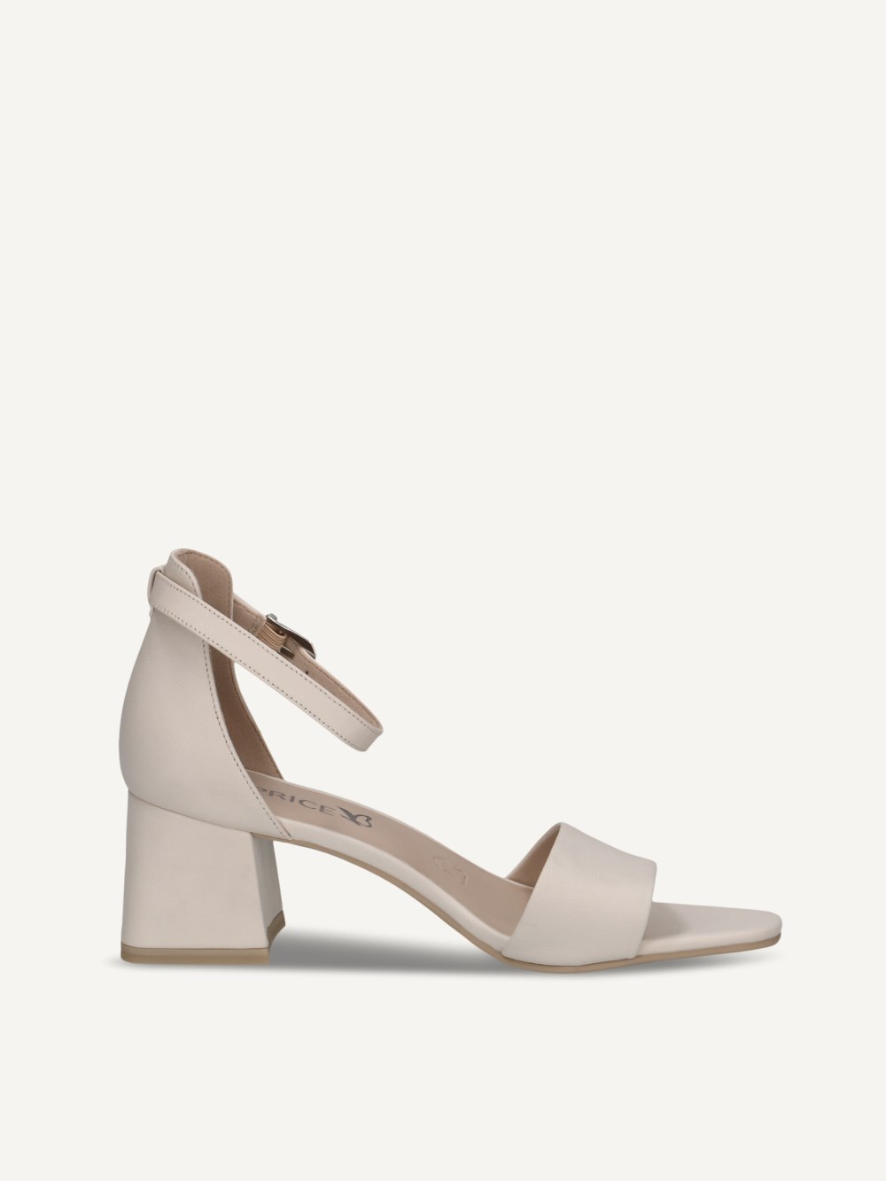 Caprice Sandalette - Cremefarbenes Nappaleder