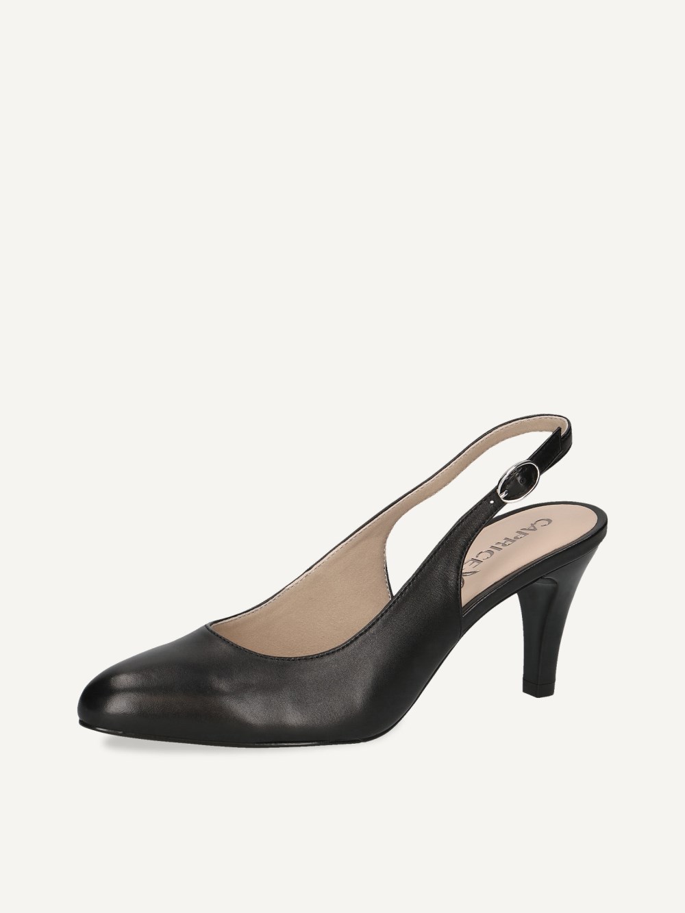 Caprice Slingpumps - Schwarzes Nappaleder