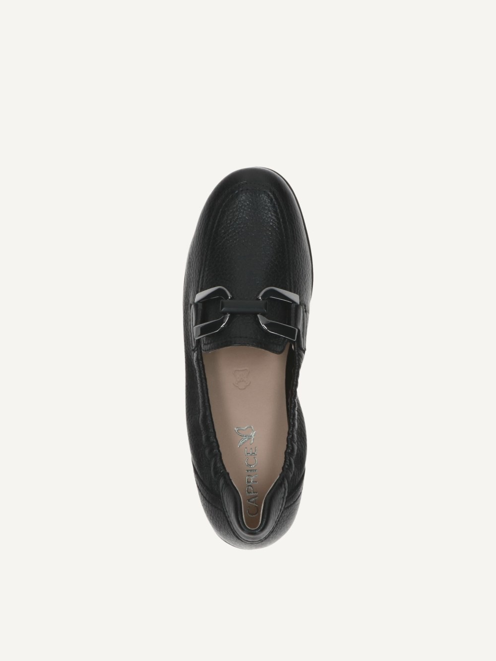 Caprice Moccassin - Schwarzes Rehleder