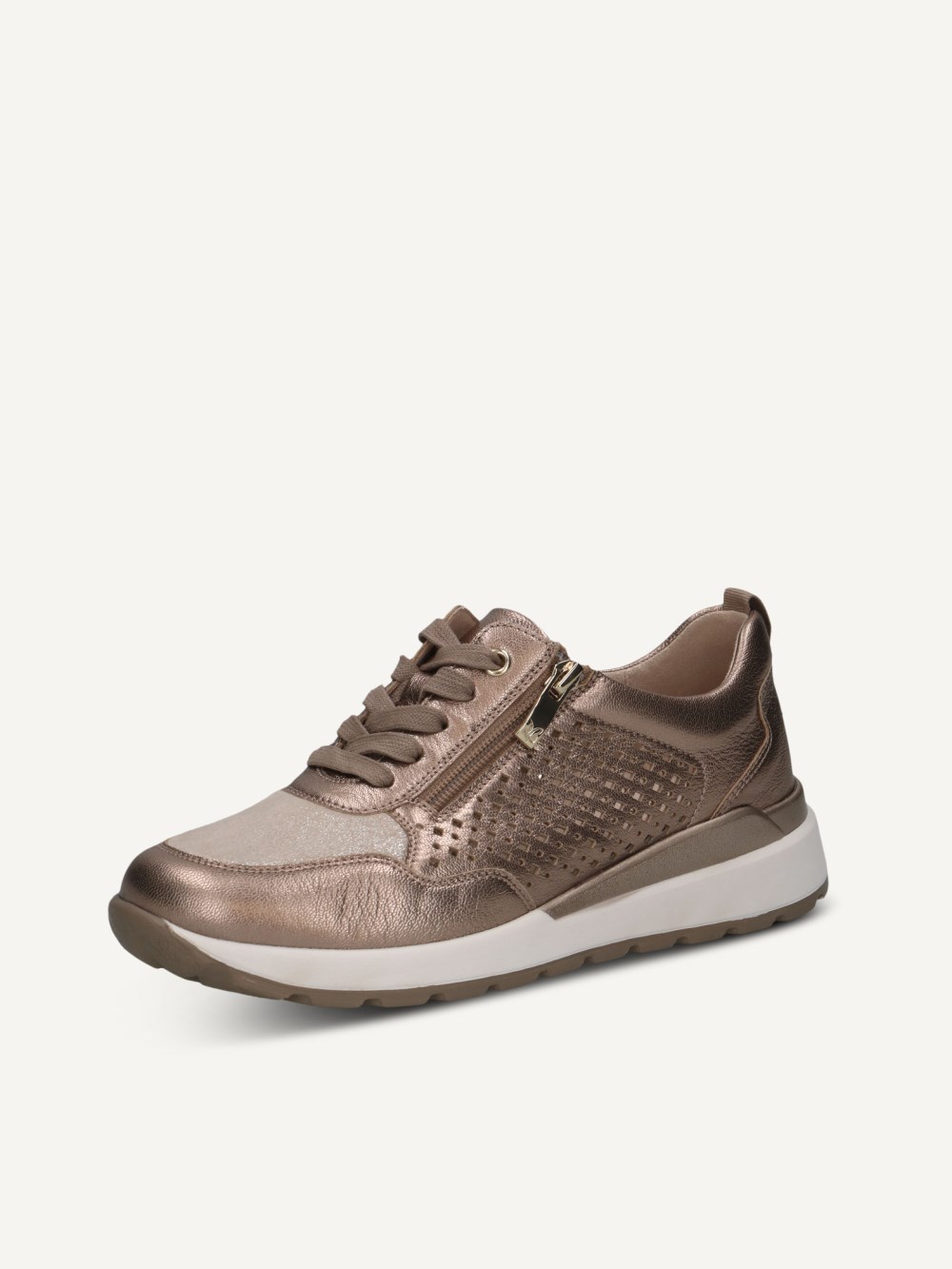 Caprice Sneaker - Taupefarbener Metallkamm