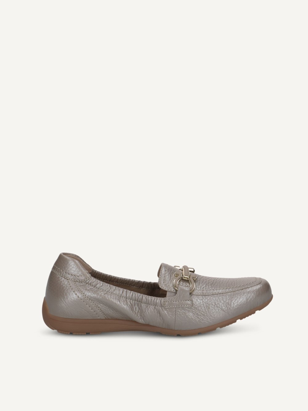 Caprice Slipper - Steinfarbenes Hirschleder