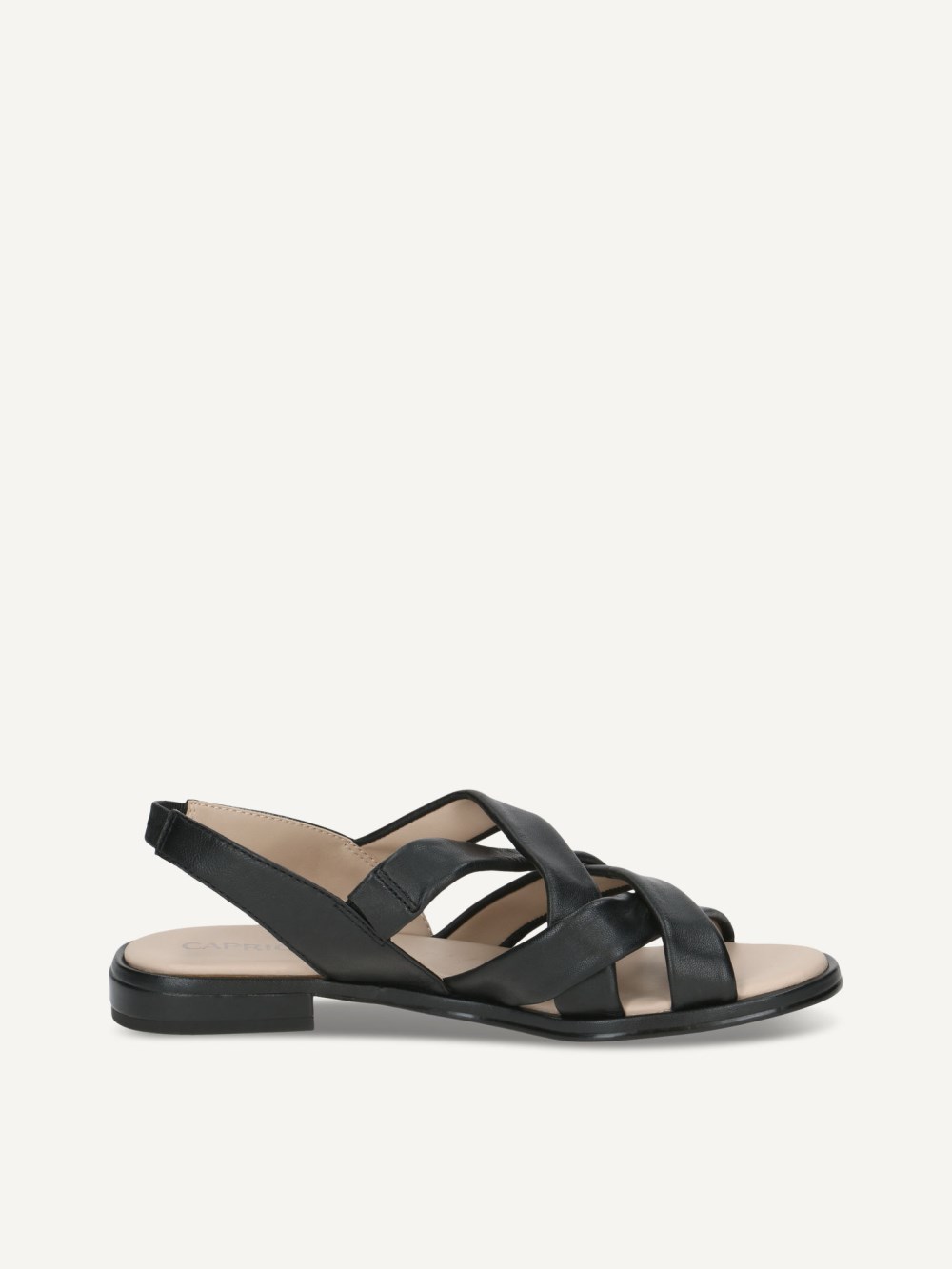 Caprice Sandale - Schwarzes Nappaleder