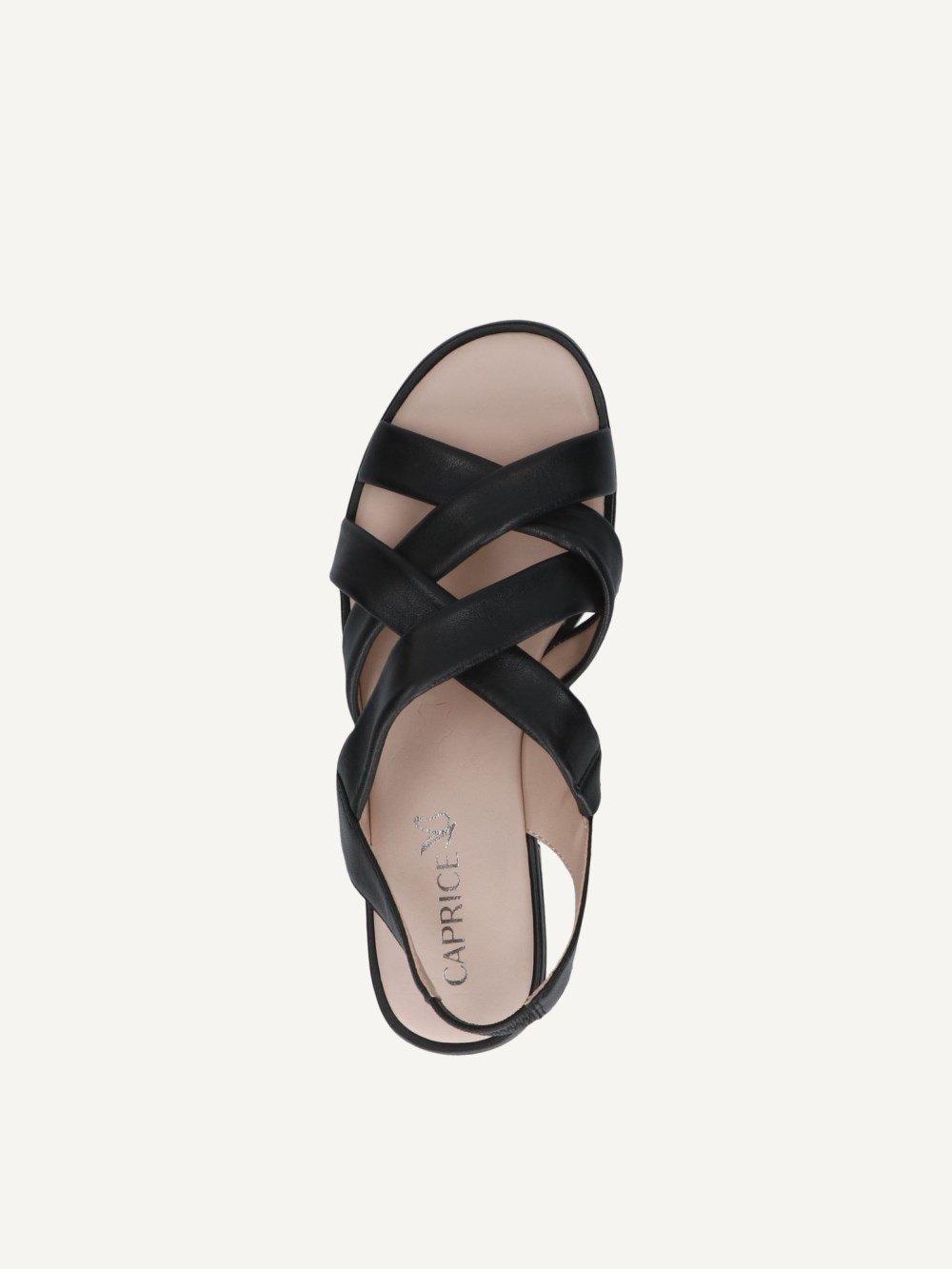 Caprice Sandale - Schwarzes Nappaleder