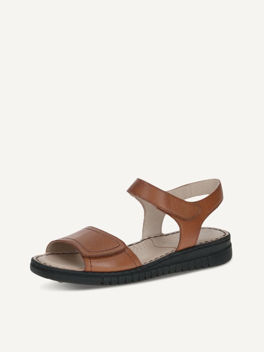 Caprice Sandalette - Nussfarbenes Nappaleder