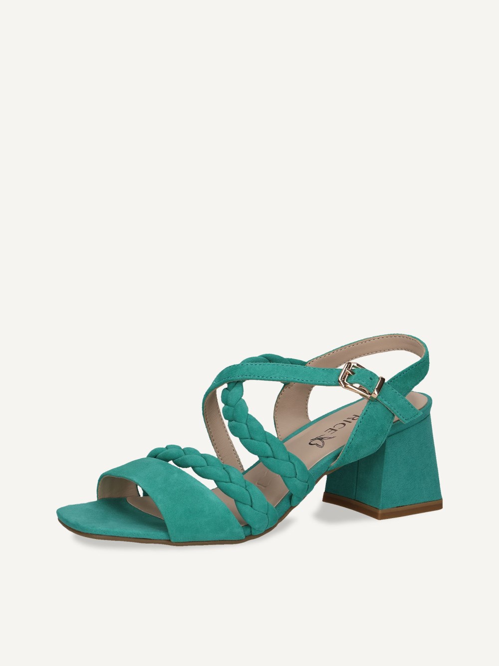 Caprice Sandalette - Smaragdgrünes Wildleder