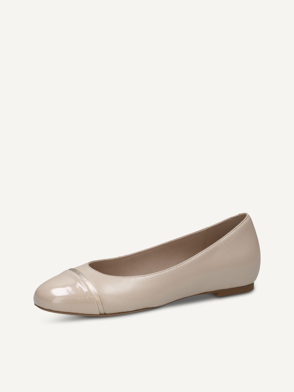 Caprice Ballerina - Creme/Gold