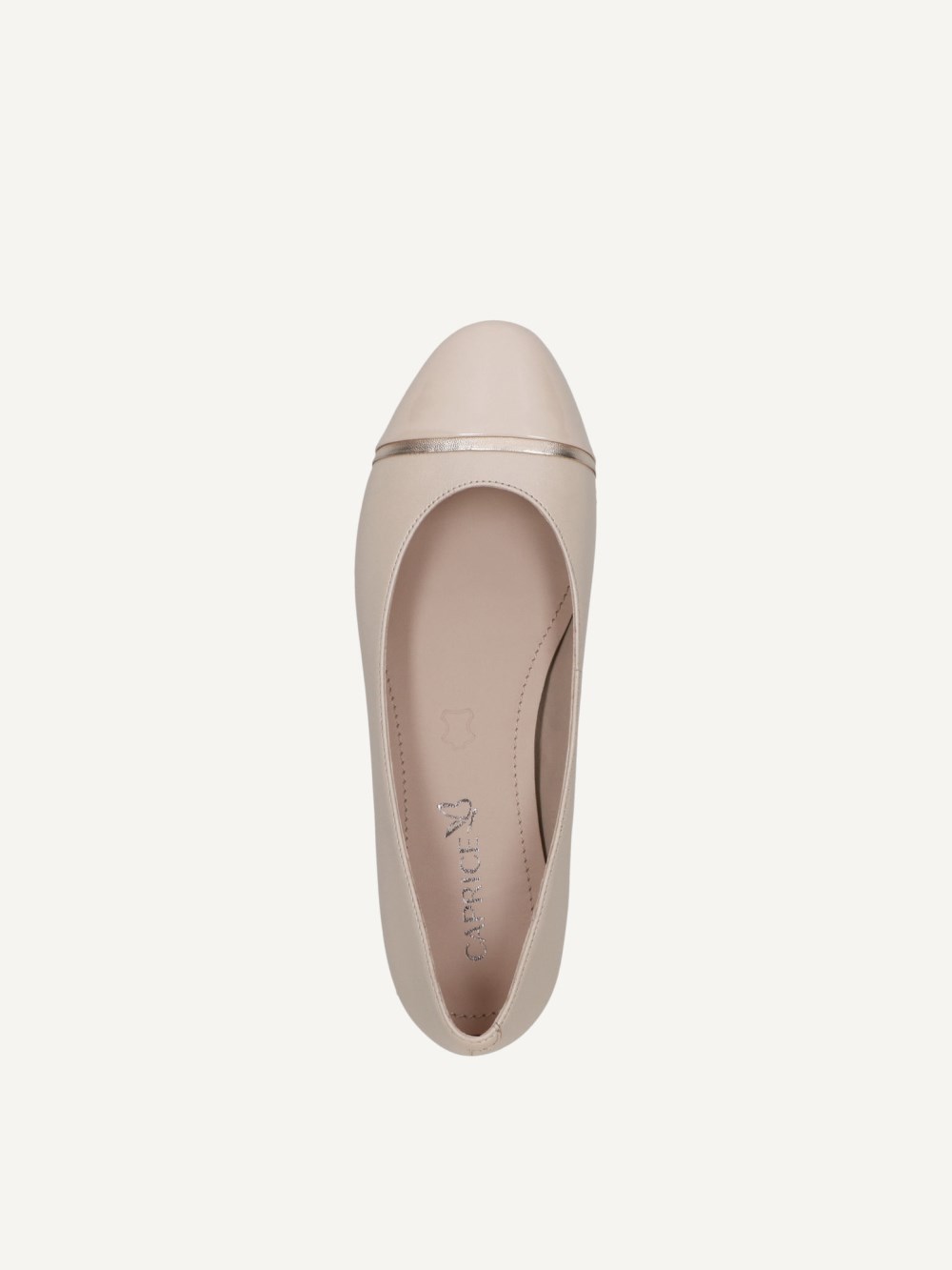 Caprice Ballerina - Creme/Gold