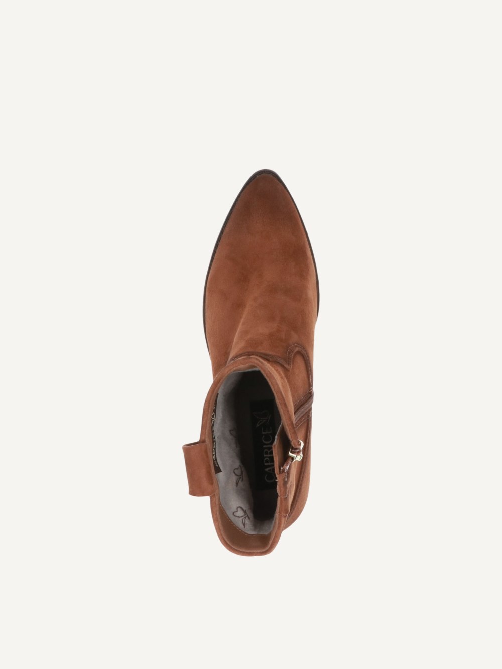 Caprice Stiefelette - Nussfarbenes Wildleder