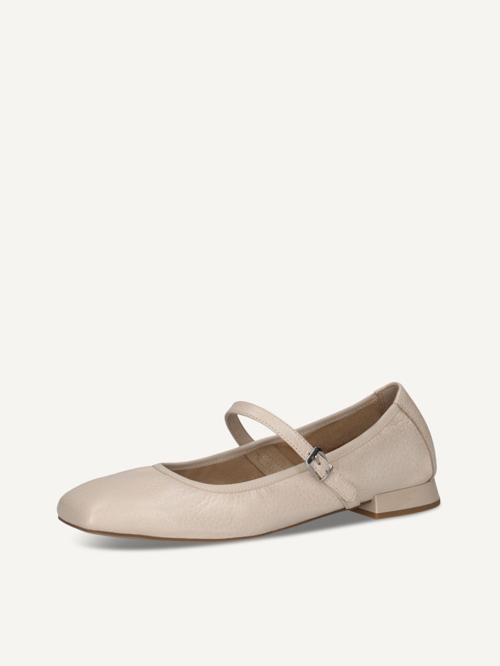 Caprice Ballerina - Ecru-Perlmuttleder