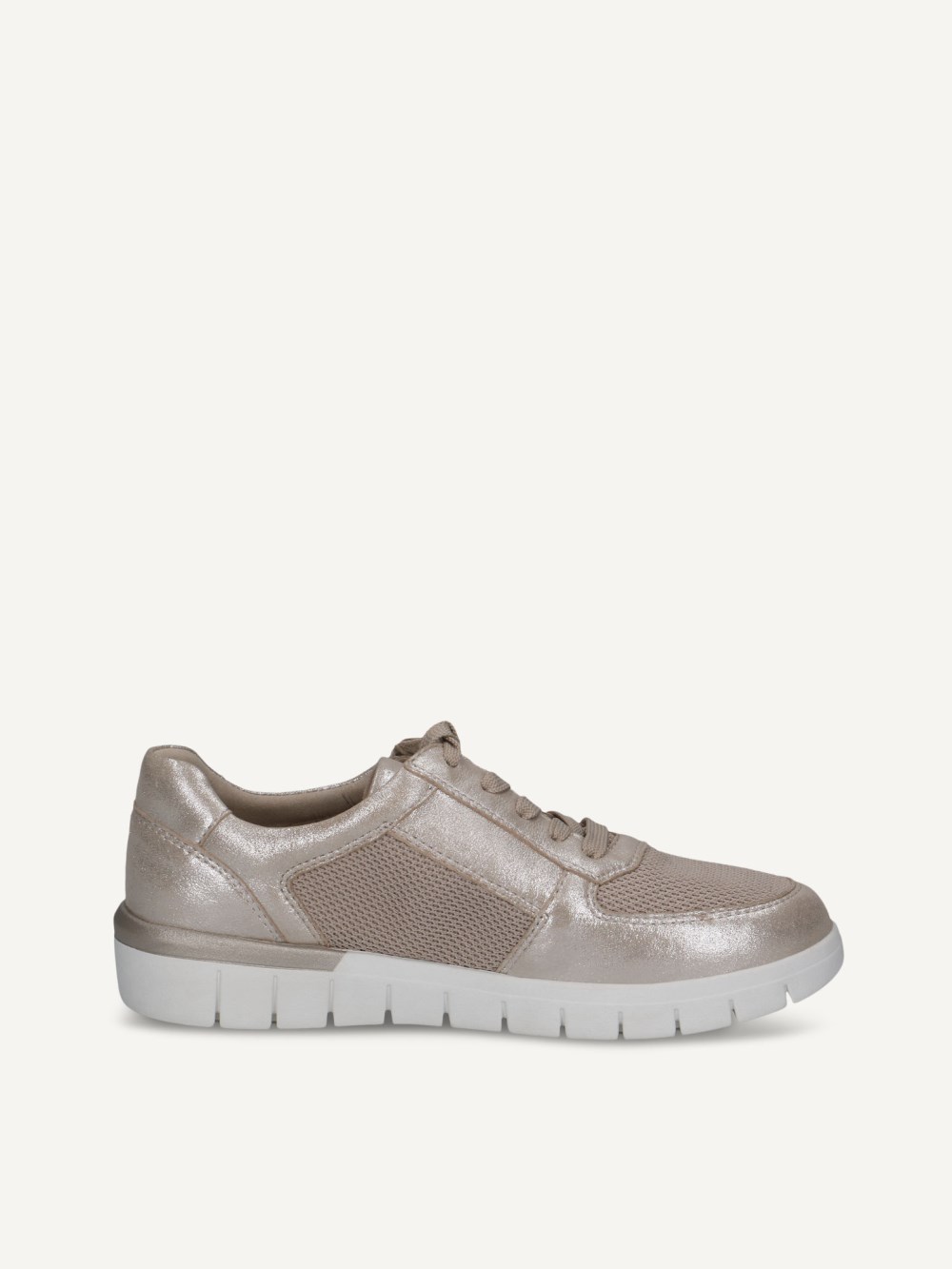 Caprice Sneaker - Taupefarbenes Kammleder