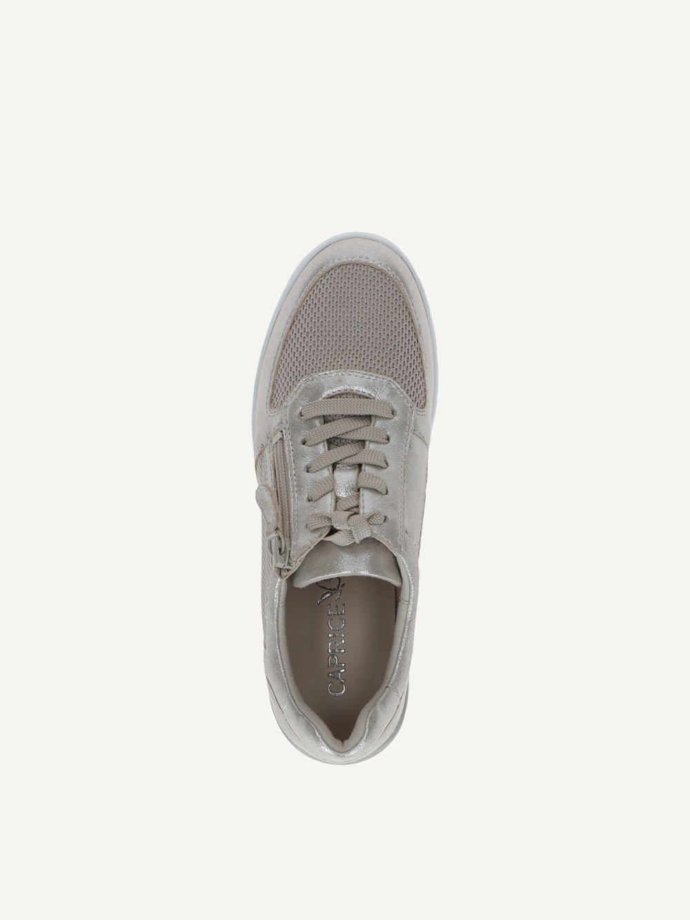 Caprice Sneaker - Taupefarbenes Kammleder