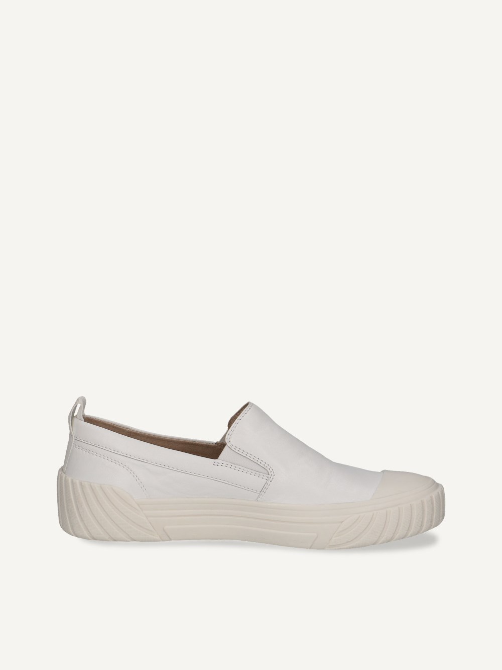 Caprice Slipper - Weißes Softnappaleder