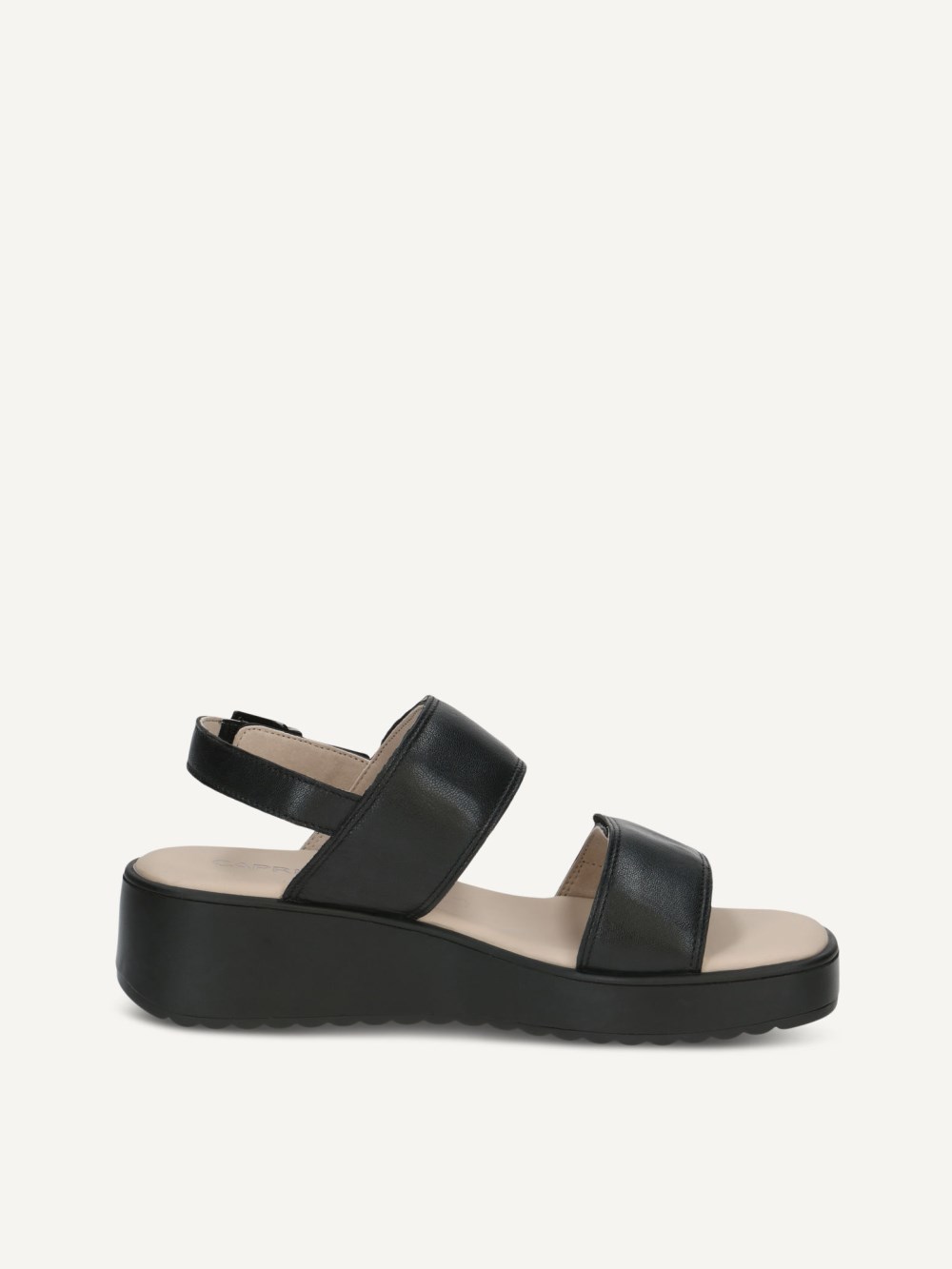 Caprice Sandale - Schwarzes Nappa