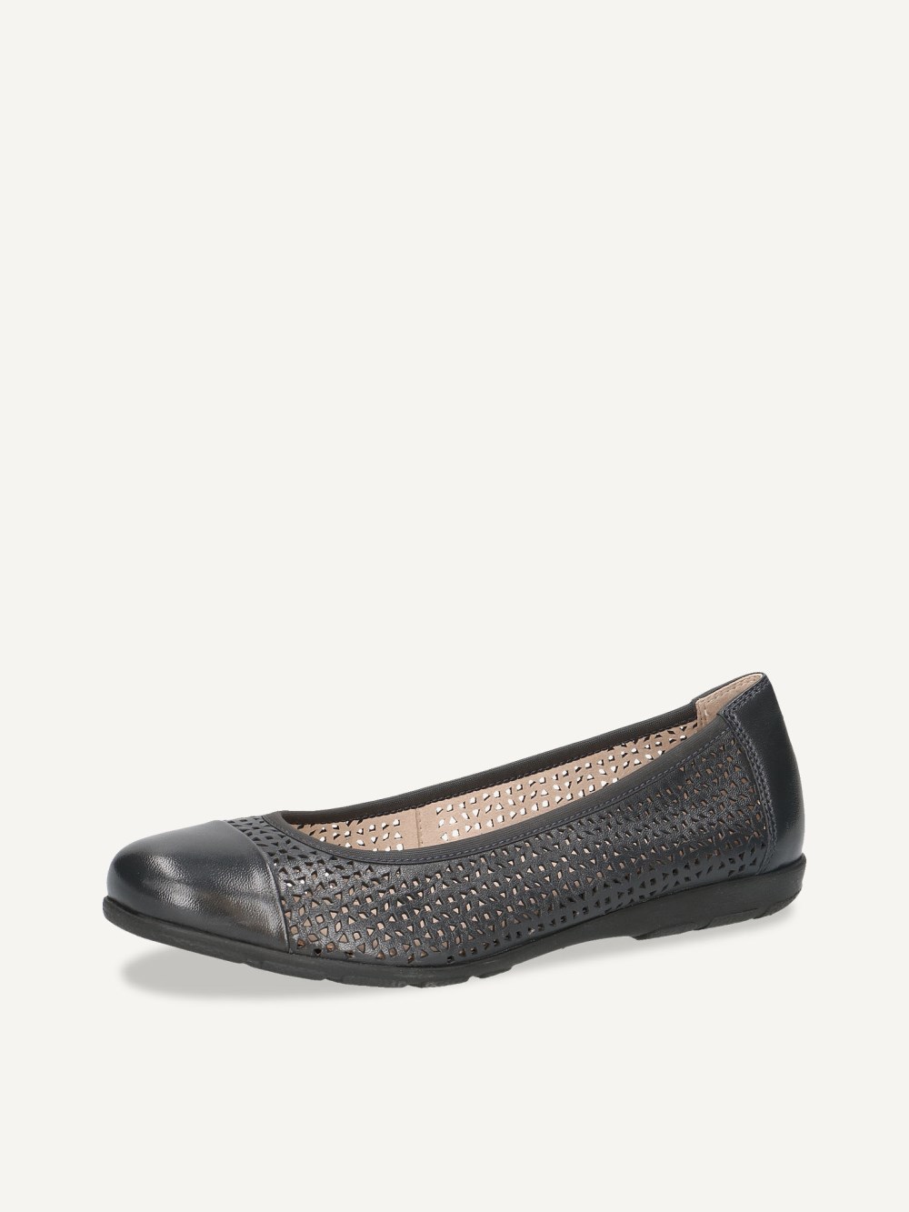 Caprice Ballerina - Ozeanfarbenes Softnap-Lederleder