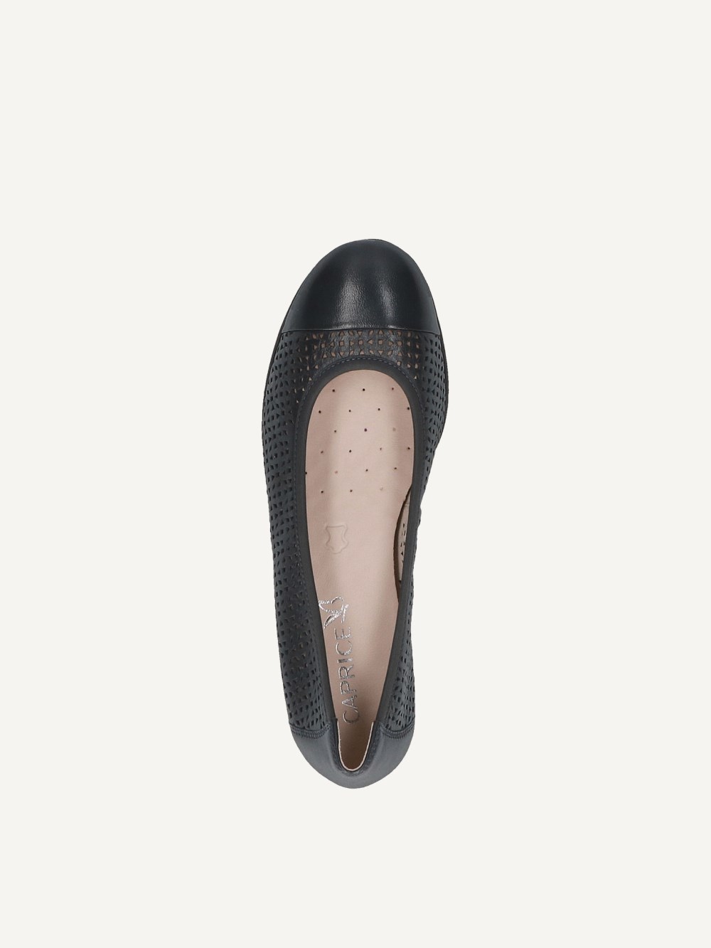 Caprice Ballerina - Ozeanfarbenes Softnap-Lederleder