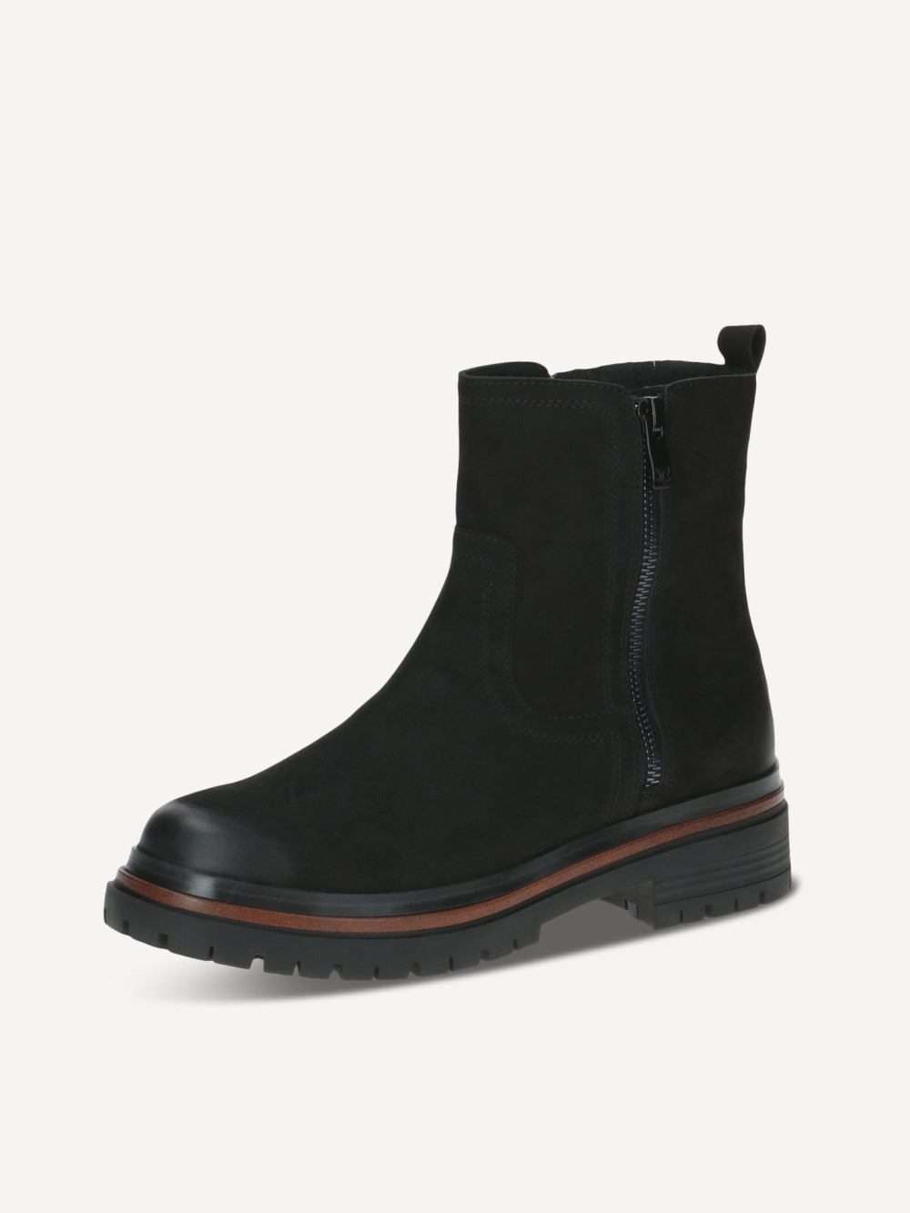 Caprice Stiefelette - Schwarzes Nubukleder