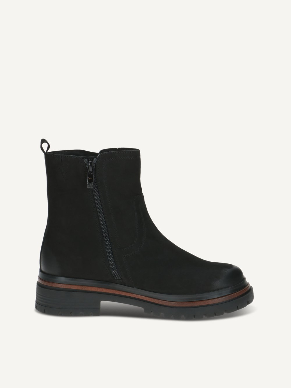 Caprice Stiefelette - Schwarzes Nubukleder