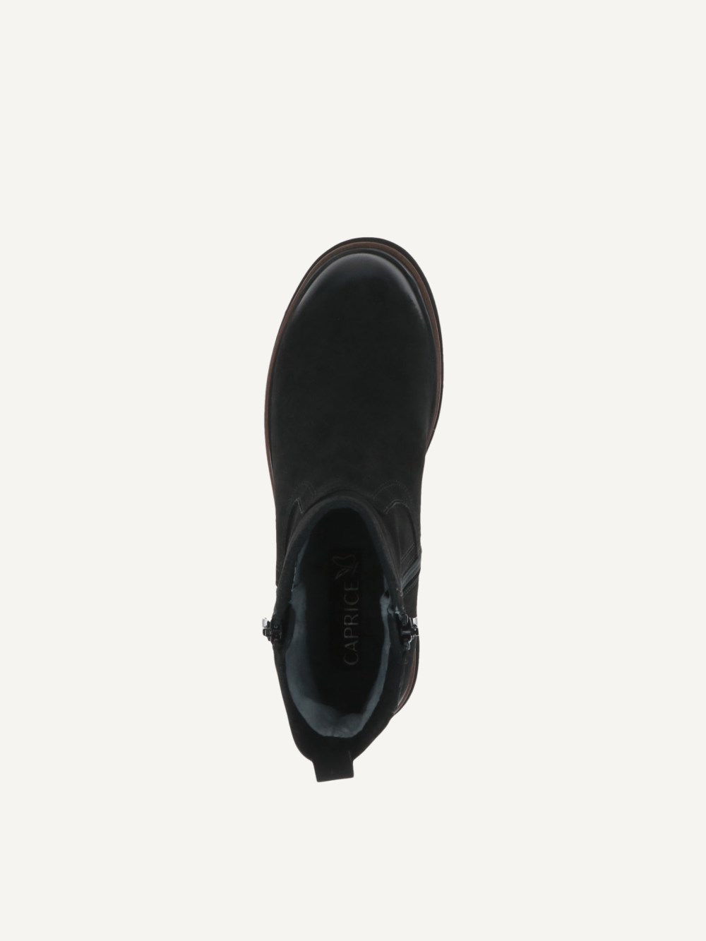 Caprice Stiefelette - Schwarzes Nubukleder