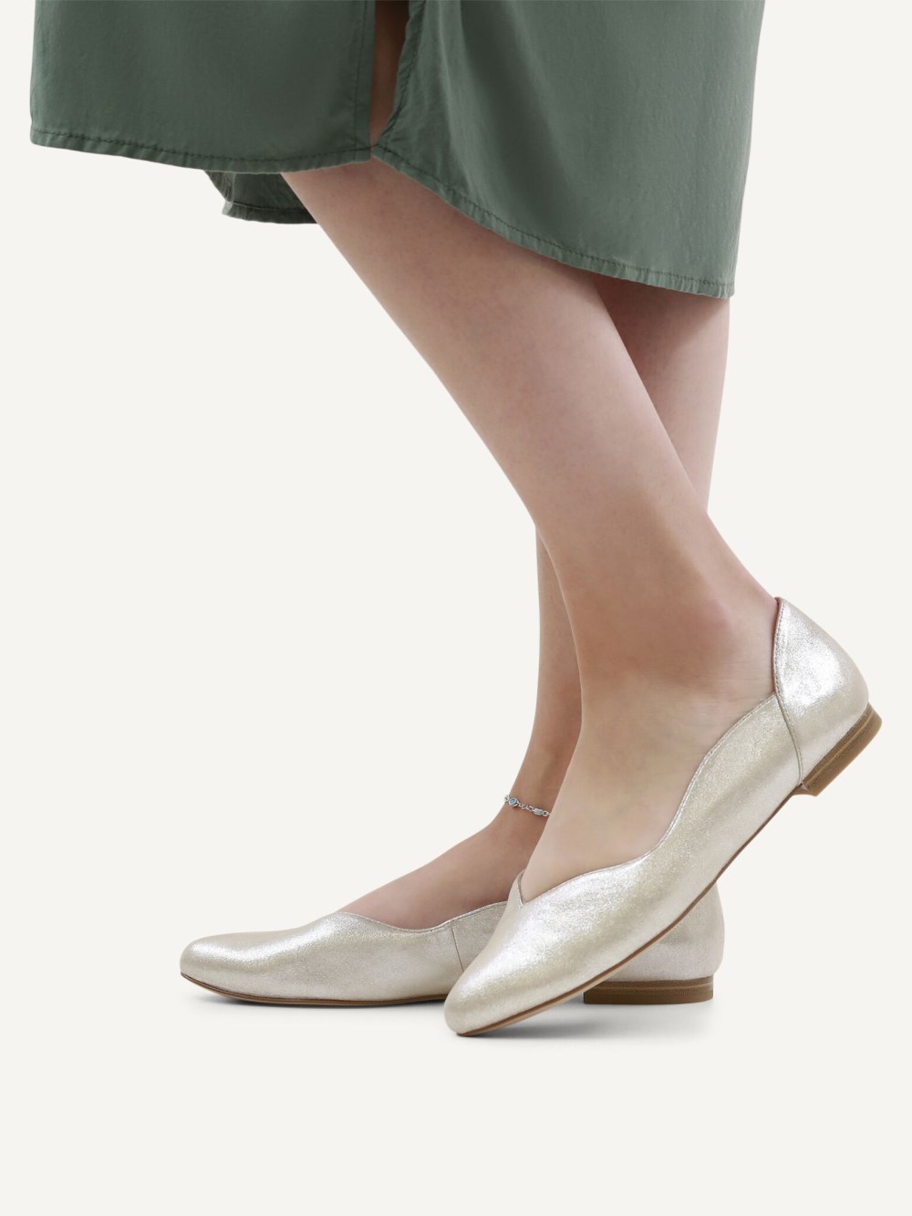 Caprice Pumps - Taupe-Metallic