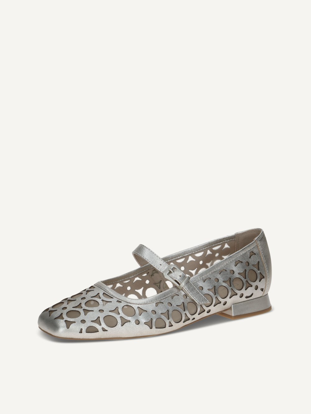 Caprice Ballerina - Platin-Metallic