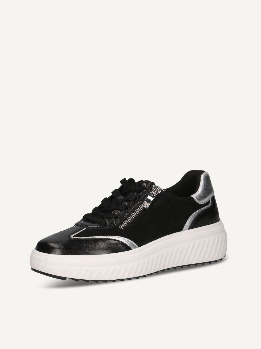 Caprice Sneaker - Schwarzes Kammleder