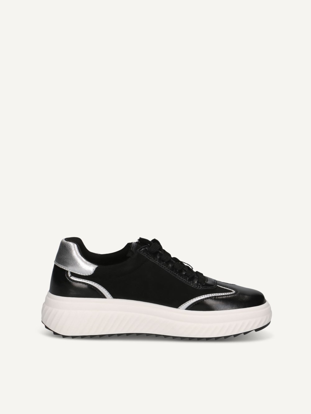 Caprice Sneaker - Schwarzes Kammleder