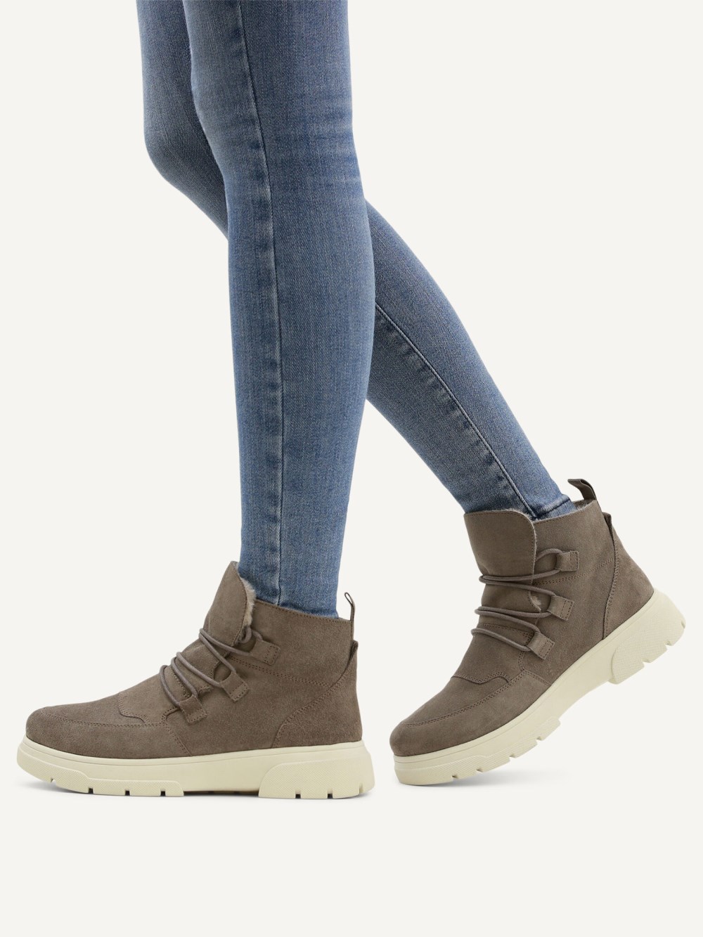 Caprice Stiefelette - Dunkeltaupefarbenes Wildleder