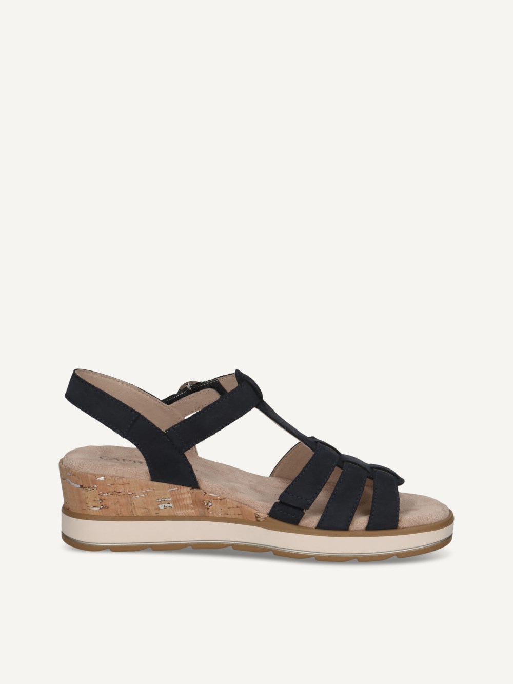 Caprice Sandalette - Ozeanblaues Nubukleder