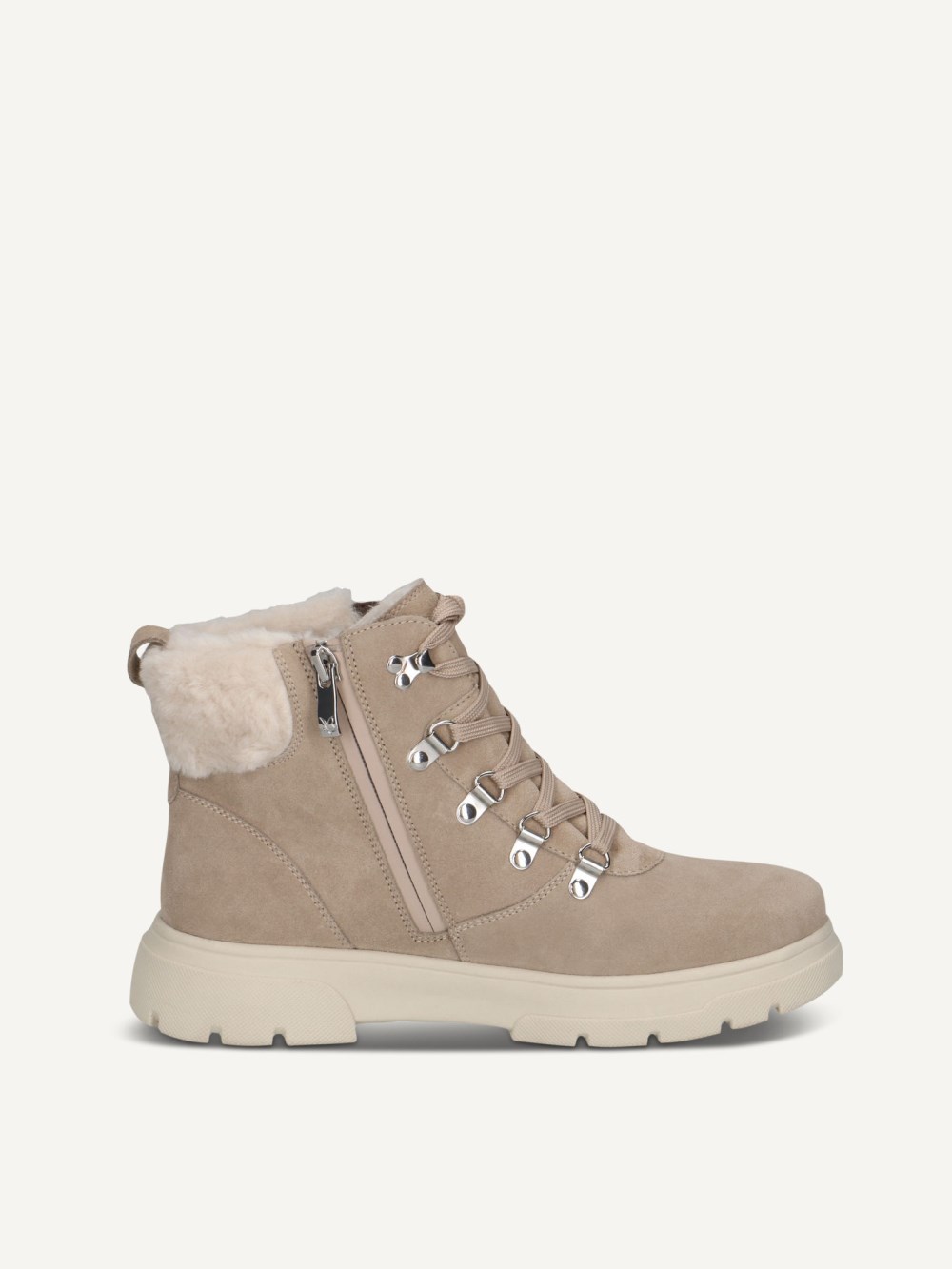 Caprice Stiefelette - Sandfarbenes Wildleder