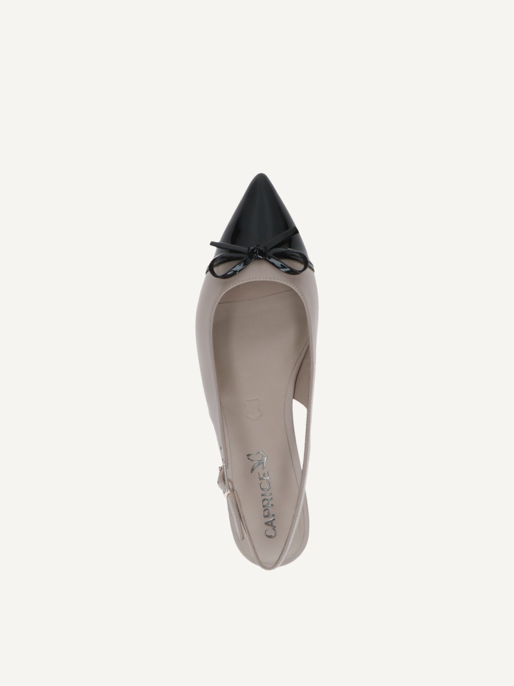 Caprice Ballerina - Beige/Schwarz