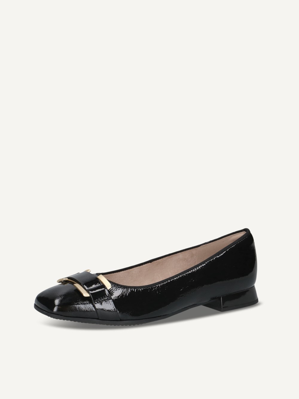 Caprice Ballerina - Schwarzes Nappaleder