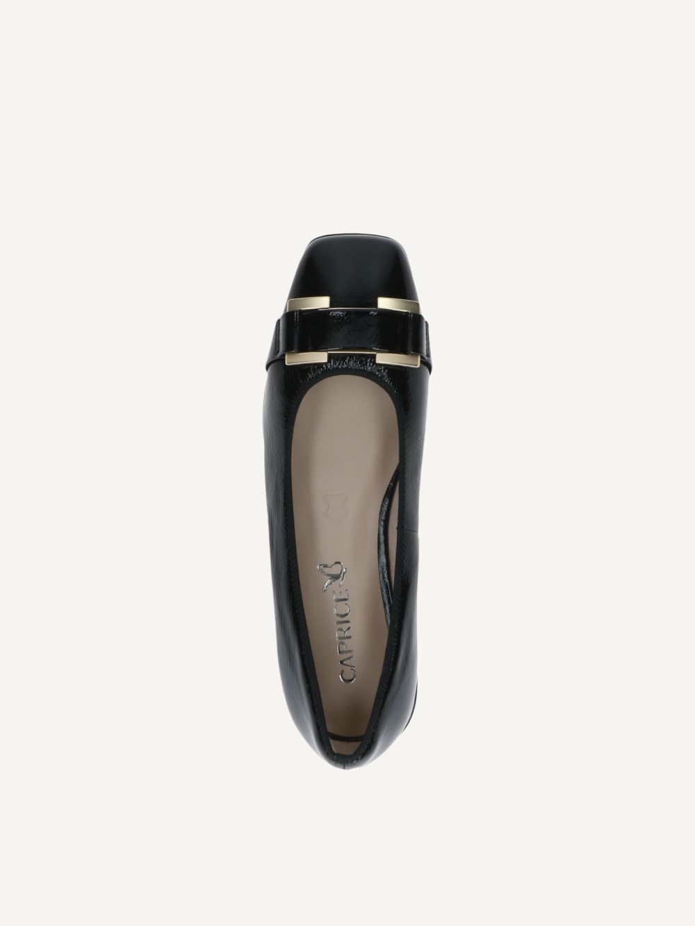 Caprice Ballerina - Schwarzes Nappaleder