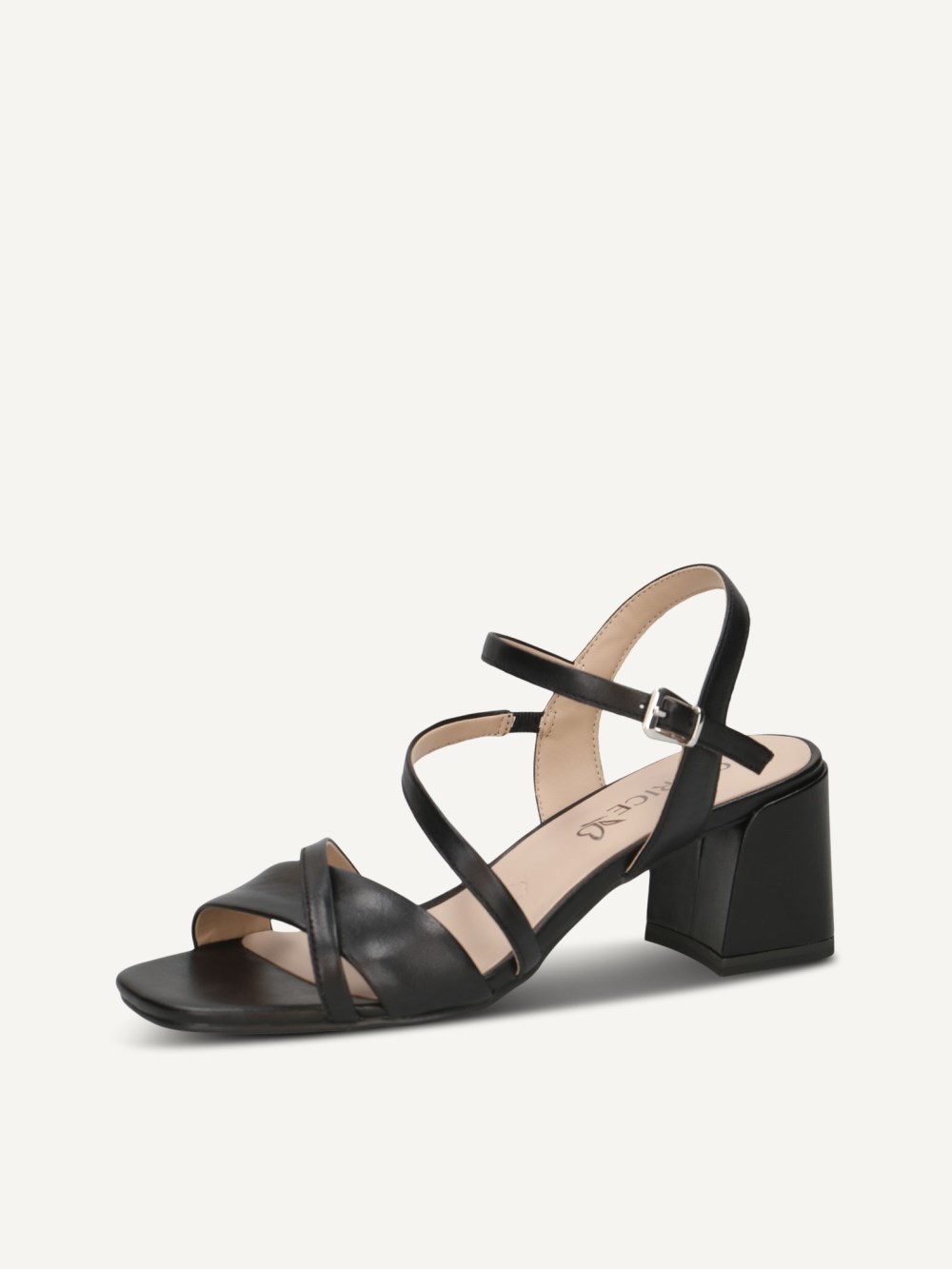 Caprice Sandalette - Schwarzes Nappaleder