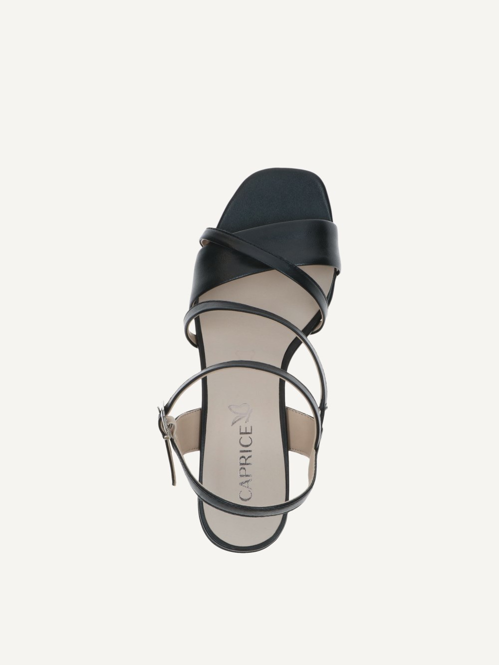 Caprice Sandalette - Schwarzes Nappaleder