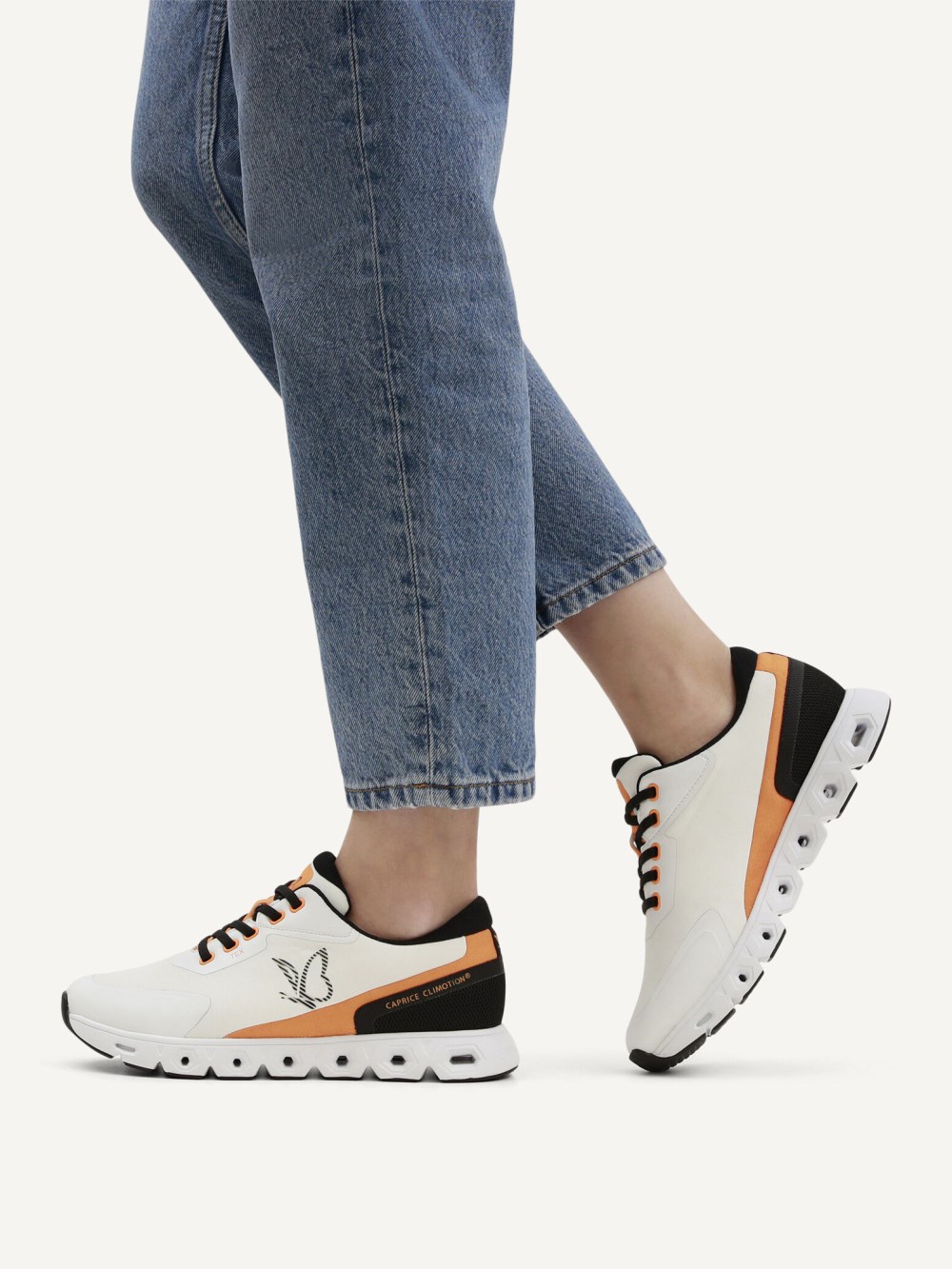 Caprice Sneaker - Weiß / Orange