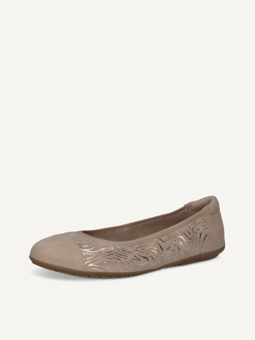 Caprice Ballerina - Beiger Kamm