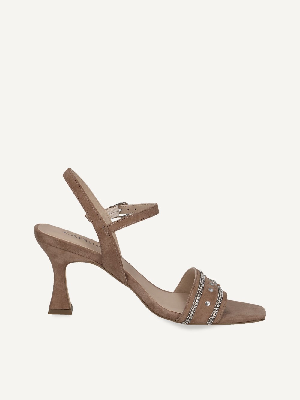 Caprice Sandalette - Taupefarbenes Wildleder