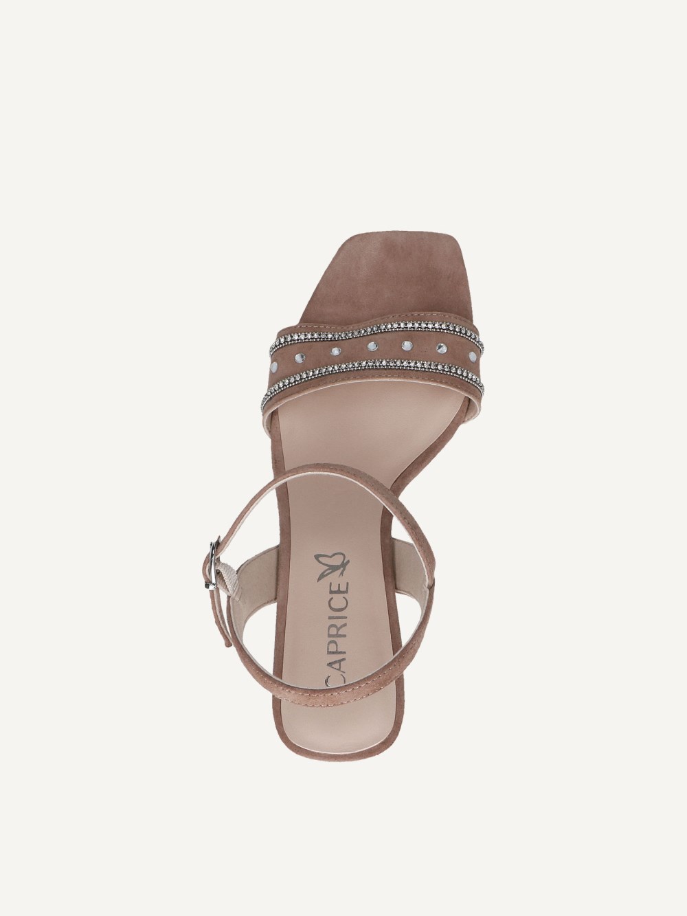 Caprice Sandalette - Taupefarbenes Wildleder