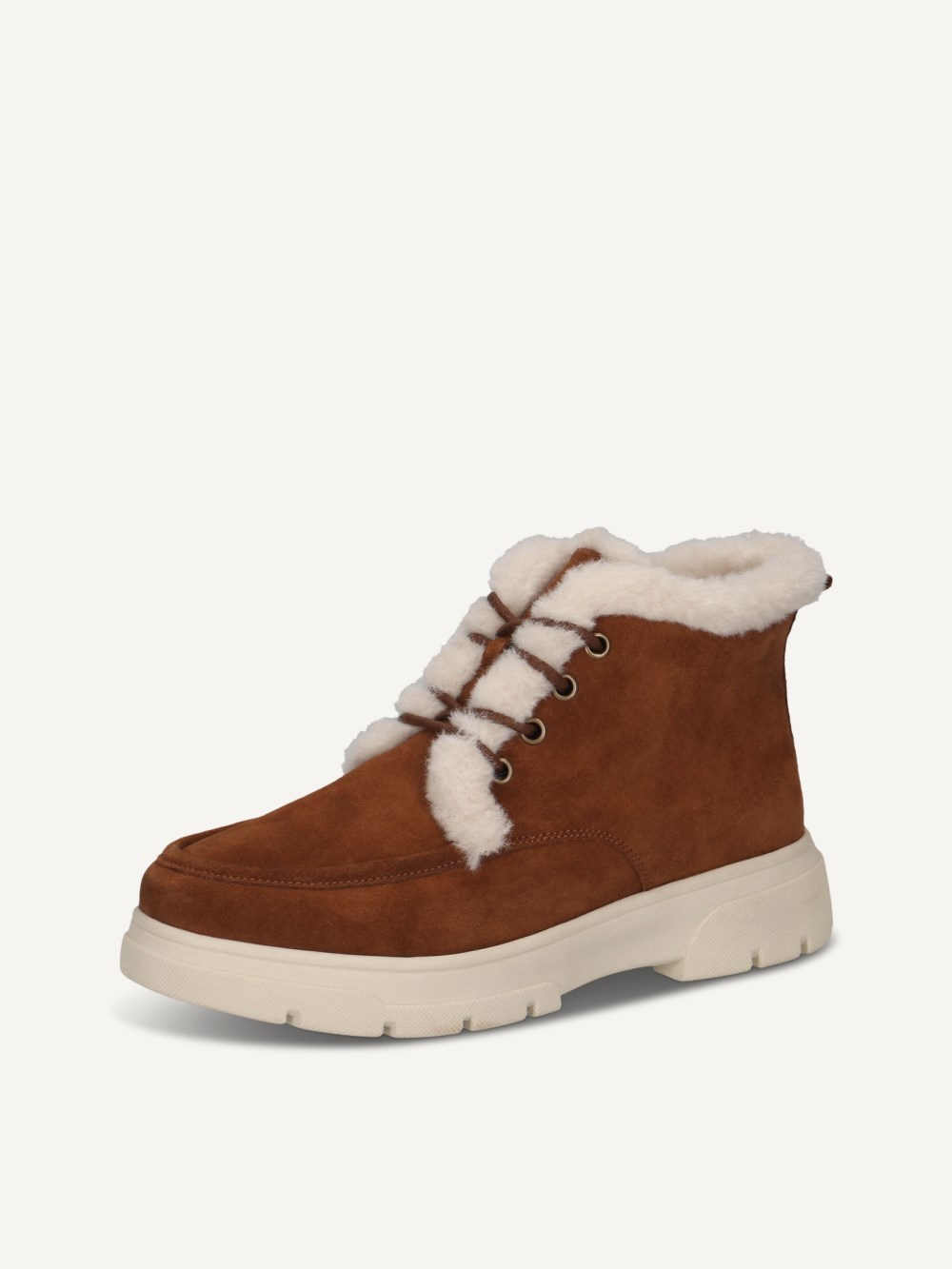 Caprice Stiefelette - Cognacfarbenes Wildleder