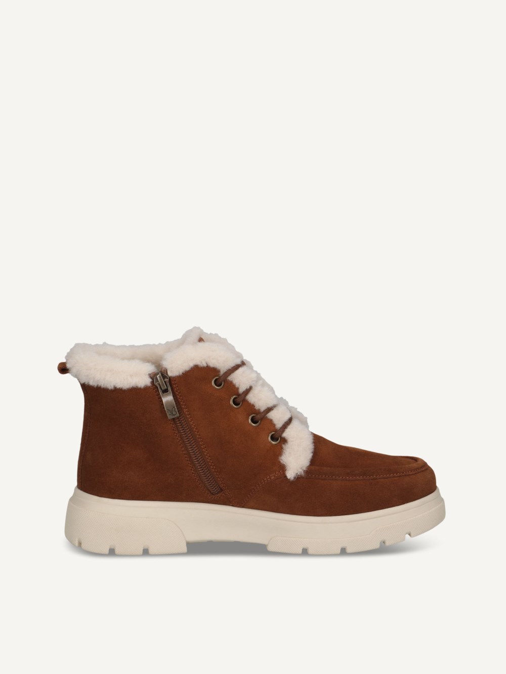 Caprice Stiefelette - Cognacfarbenes Wildleder